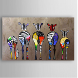 Painted,Paintings,Colorful,Zebra,Modern,Decoration,Paintings
