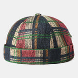 Retro,Brimless,Skull,Multicolor,Plaid,Customized