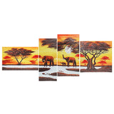 Piece,Elephant,Forest,Canvas,Print,Poster,Paintings,Decor