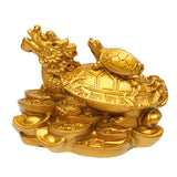 Resin,Statue,Decoration,Dragon,Turtle,Tortoise,Money,Wealth,Figurine