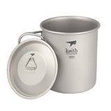 Keith,Ti3203,400ml,Folding,Handle,Antibacterial,Lightweight,Water,Camping,Picnic,Tableware