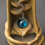 Backflow,Ceramic,Mountain,Waterfall,Smoke,Incense,Burner,Cones,Holder,Censer