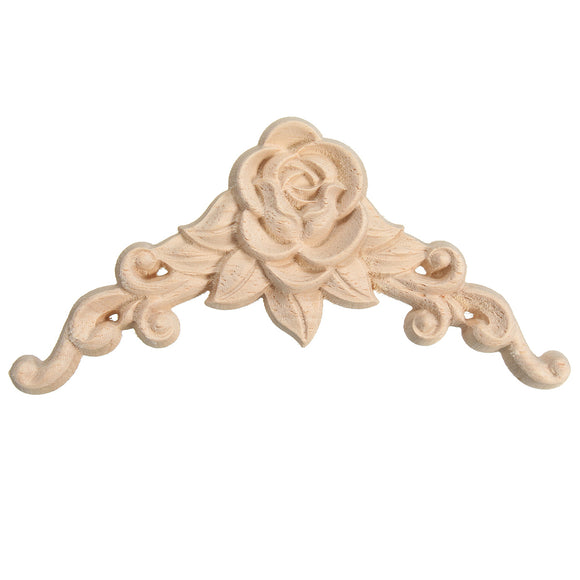 Carving,Applique,Unpainted,Flower,Applique,Carving,Decal,Furniture,Cabinet,8x8cm