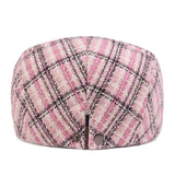 Washed,Cotton,Plaid,Beret,Outdoor,Sport,Adjustable,Visor,Forward