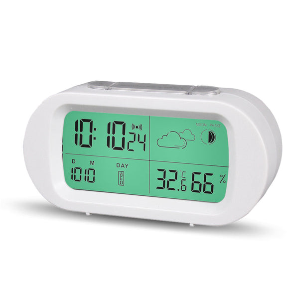 Loskii,Digital,Thermometer,Weather,Display,Snooze,Alarm,Clock,Screen