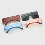 Unisex,Gradient,Color,Square,Frameless,Fashion,Protection,Sunglasses