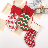 Loskii,Knitted,Christmas,Stockings,Holders,Fireplace,Hanging,Ornaments,Chrismas,Decorations