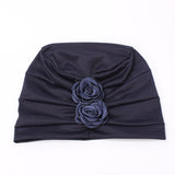 Womens,Paste,Large,Flower,Solid,Beanies,Casual,Luxury,Cotton,Outdoor,Bonnet