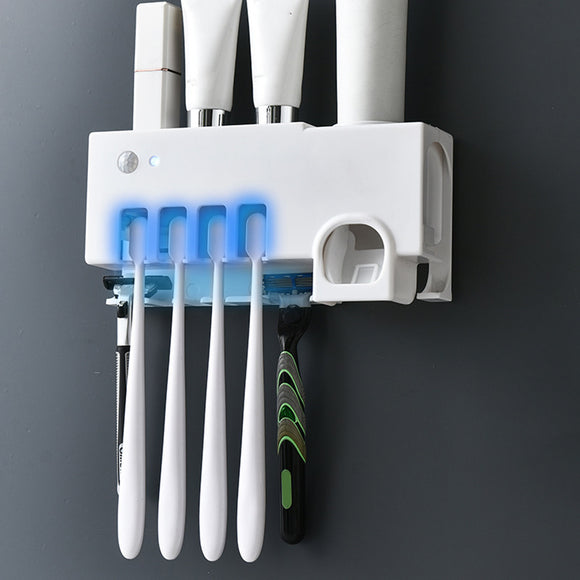 Automatic,Toothpaste,Dispenser,Toothbrush,Sterilizer,Charged,Mount,Toothbrush,Holder