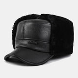 Men's,Artificial,Leather,Windproof,Outdoor,Thickening,Riding,Earmuffs,Trapper