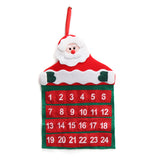 Christmas,Advent,Hanging,Calendar,Pockets,Santa,Reindeer,Snowman,Decorations