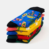 Unisex,Animal,Series,Pattern,Colourful,Patchwork,Color,Socks