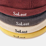 Unisex,Personality,Corduroy,Brimless,Solid,Color,Letter,Embroidery,Landlord,Melon