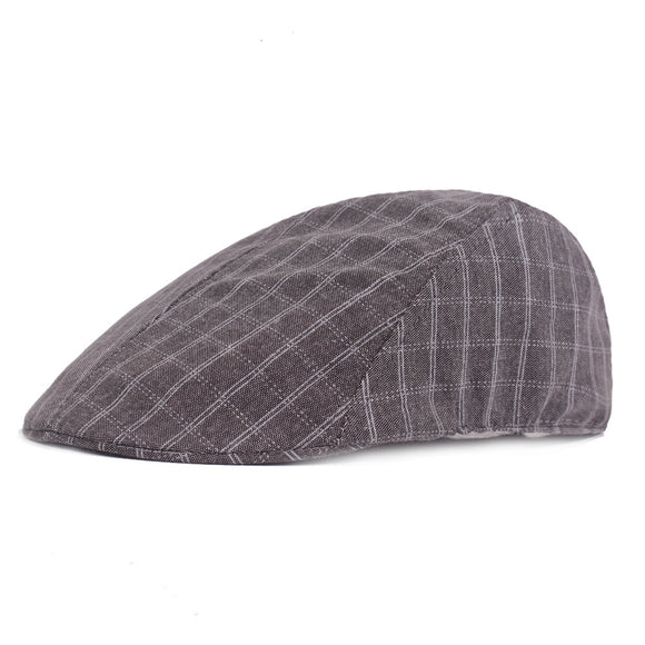 Washed,Cotton,Beret,Outdoor,Sport,Adjustable,Visor,Forward,Plaid