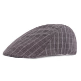 Washed,Cotton,Beret,Outdoor,Sport,Adjustable,Visor,Forward,Plaid