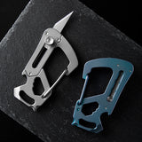 Titanium,Alloy,Outdoor,Survival,Blade,Climbing,Keychain,Screwdriver,Opener,Paper,Cutter