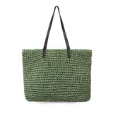 Outdoor,Portable,Straw,Weave,Handbag,Beach,Pouch,Shoulder