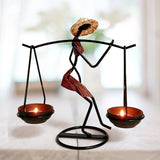 Nordic,Metal,Candlestick,Abstract,Character,Sculpture,Candle,Holder,Decorations