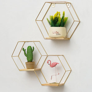 Hexagon,Mounted,Shelf,Nordic,Storage,Bookshelf,Decorations,Display,Stand,Organizer,Office,Living,Bathroom,Furniture