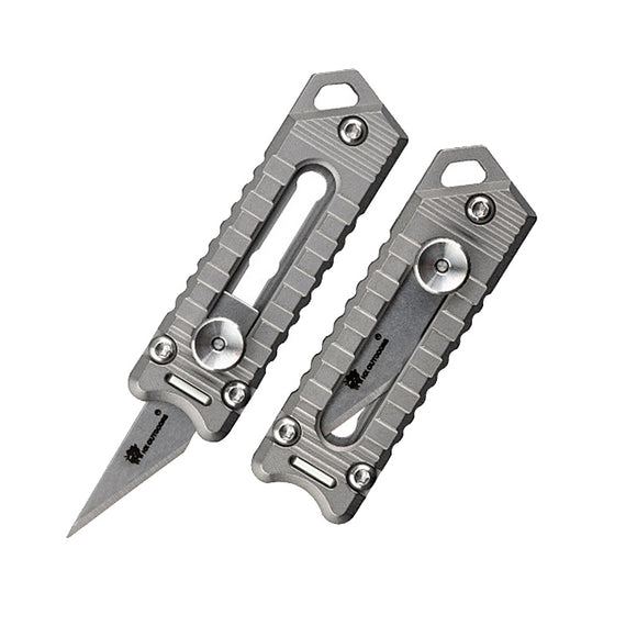 OUTDOORS,5.3cm,Blade,Knife,Titanium,Alloy,Keychain,Blade,Utility,Blade,Outdoor,Survival,Multifunctional,Tools