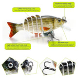 ZANLURE,4Piece,Multi,Jointed,Fishing,Baits,Lifelike,Segments,Swimbait,Crankbaits"