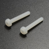 Suleve,M3NP2,50Pcs,White,Round,Pillips,Plastic,Nylon,Screw,Length