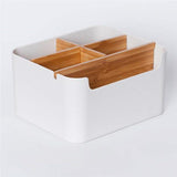 Bamboo,Large,Storage,Multifunctional,Desktop,Organizer,Office,Classified,Display