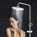 Rainfall,Shower,Large,Pressure,Shower,Polish,Chrome,Finish,Filter