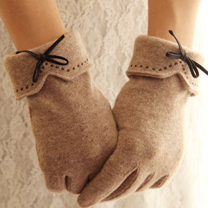Women,Embroidery,Dotted,Bowknot,Fashion,Casual,Gloves