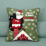 Christmas,Cotton,Embroidering,Pillow,Cases,Santa,Snowflake,Cushion,Cover