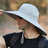 Bucket,Waterproof,Breathable,Sunshade,Oversized,String,Outdoor,Fishing,Climbing