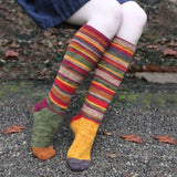 Women,Cotton,Color,Stripe,Pattern,Casual,Fashion,Halloween,Christmas,Socks,Stockings