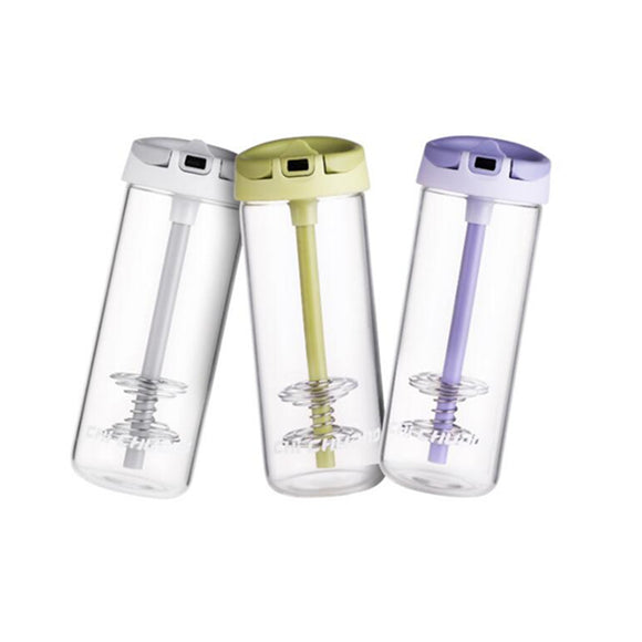 650ml,Straw,Glass,Water,Bottle,Outdoor,Camping,Sports,Travel,Stirring,Spring