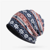 Women,Snowflake,Print,Beanie,Scraf,Outdoor,Collar