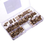 Suleve,M6BN1,140Pcs,Knurled,Brass,Round,Female,Thread,Knurled,Round,Insert,Embedment,Assortment