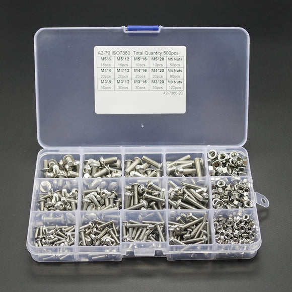 Suleve,MXSS4,500PCS,Stainless,Steel,Socket,Bolts,Screw