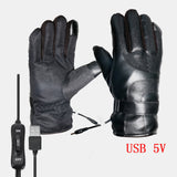 Unisex,Charging,Heating,Outdoor,Winter,Electric,Riding,Waterptoof,Windproof,Leather,Gloves