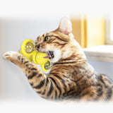 Interactive,Puzzle,Training,Around,Windmill,Turntable,Catnip,Tease,Scratching,itching,Brush