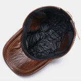 Genuine,Leather,Large,Thickness,Windproof,Protection,Baseball