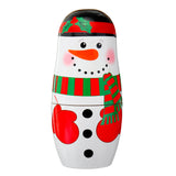 Christmas,Wooden,Russian,Nesting,Dolls,Snowman,Decorations