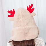 Womens,Vintage,Cashmere,Antlers,Scarf,Glove,Winter,Christmas,Cartoon