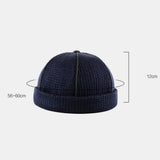 Unisex,Solid,Color,Retro,Style,Knitted,Brimless,Beanie,Landlord,Skull