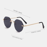 Women,Retro,Fashion,Frameless,Round,Shape,Protection,Sunglasses