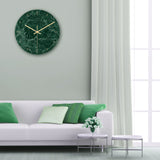 Loskii,CC008,Creative,Marble,Pattern,Clock,Clock,Quartz,Clock,Office,Decorations
