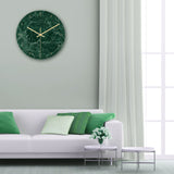 Loskii,CC008,Creative,Marble,Pattern,Clock,Clock,Quartz,Clock,Office,Decorations