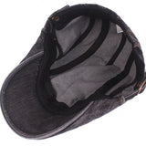 Washed,Denim,Adjustable,Painter,Beret,Newsboy,Cabbie