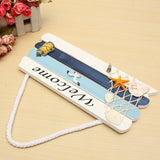 Nautical,Wooden,Beach,Welcome,Plaque,Hanging,Decor,Decorations