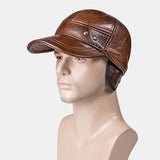 Genuine,Leather,Thickness,Cotton,Protection,Large,Windproof,Baseball