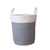 Cotton,Storage,Basket,Laundry,Basket,Woven,Baskets,Handle