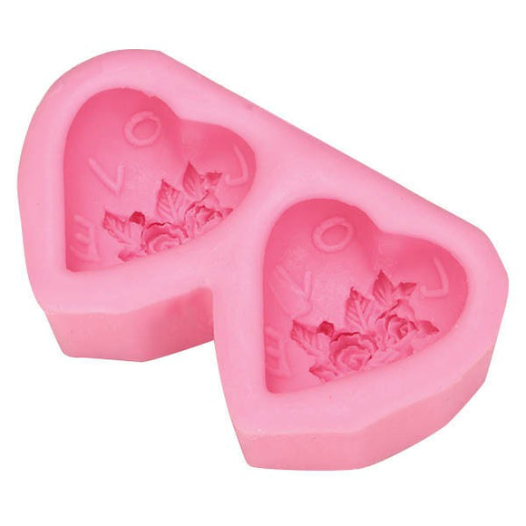Double,Heart,Shape,Silicone,Mould,Creative,Baking,Kitchen,Accessories